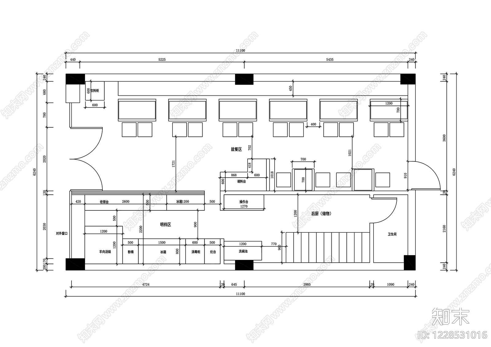其他餐饮空间cad施工图下载【ID:1228531016】