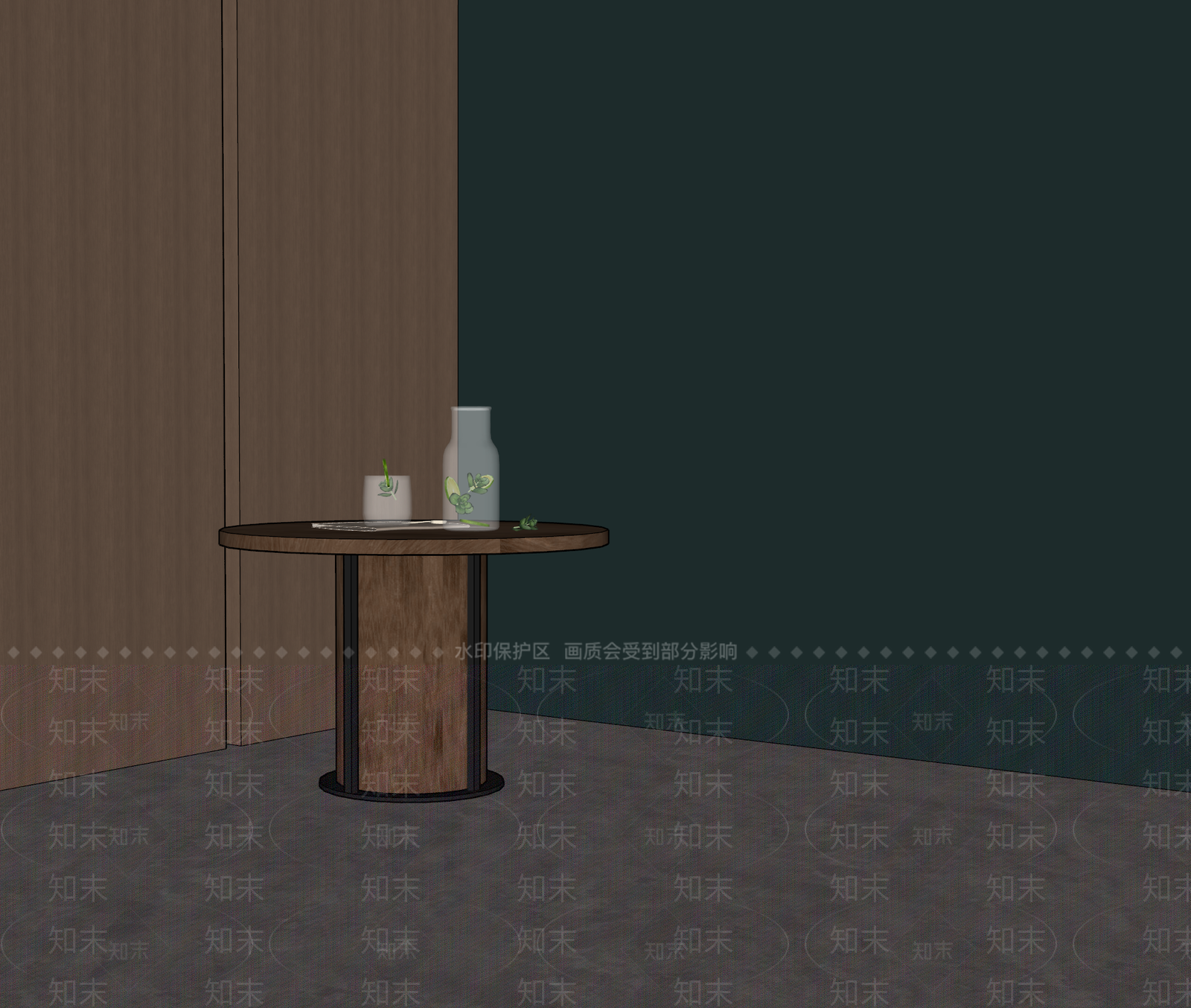 现代简约边几SU模型下载【ID:1228531362】