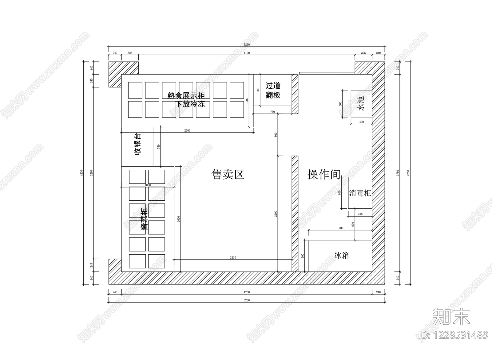 其他餐饮空间cad施工图下载【ID:1228531489】