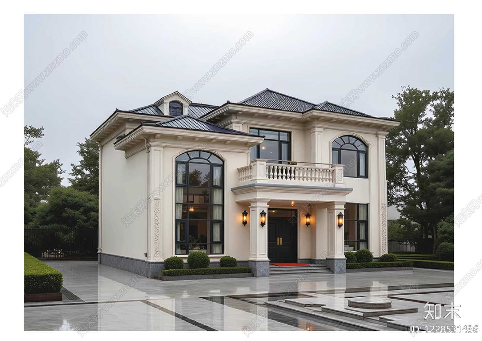 别墅建筑cad施工图下载【ID:1228531436】