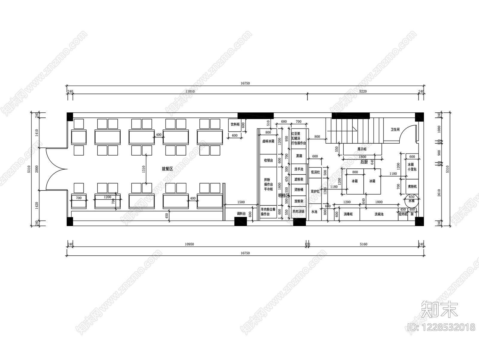 其他餐饮空间cad施工图下载【ID:1228532018】