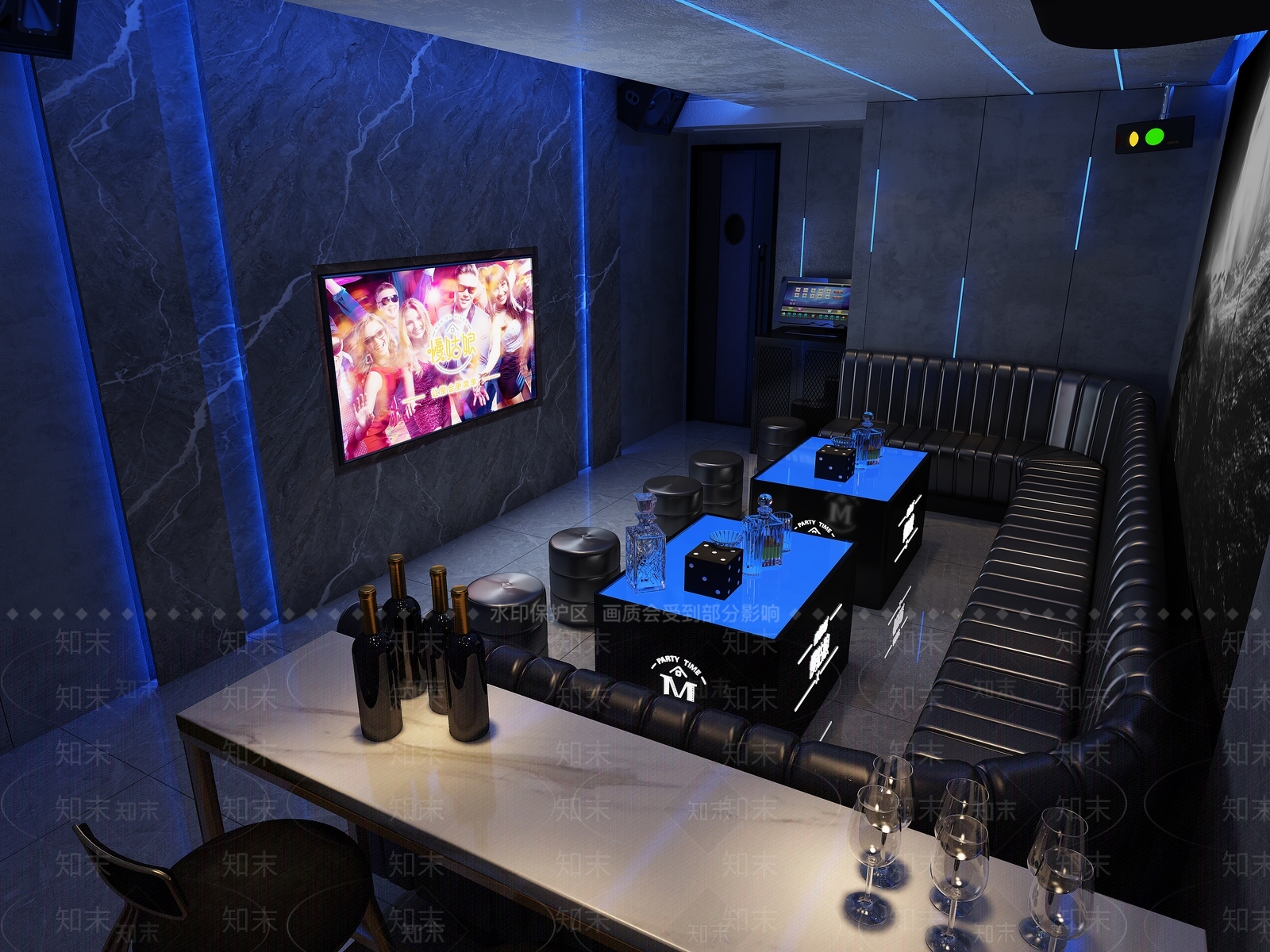 赛博朋克风KTV3D模型下载【ID:1228532493】