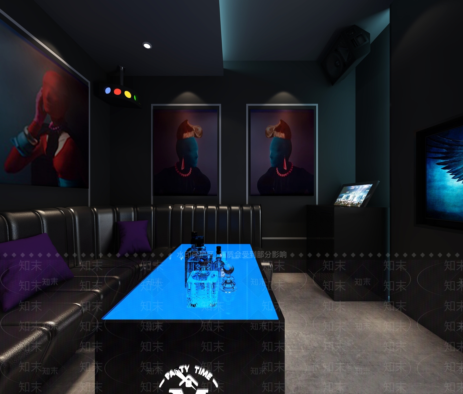 赛博朋克风KTV3D模型下载【ID:1228533031】