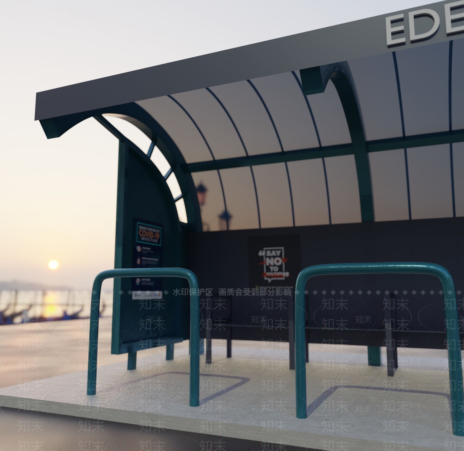 现代车站3D模型下载【ID:1228543382】