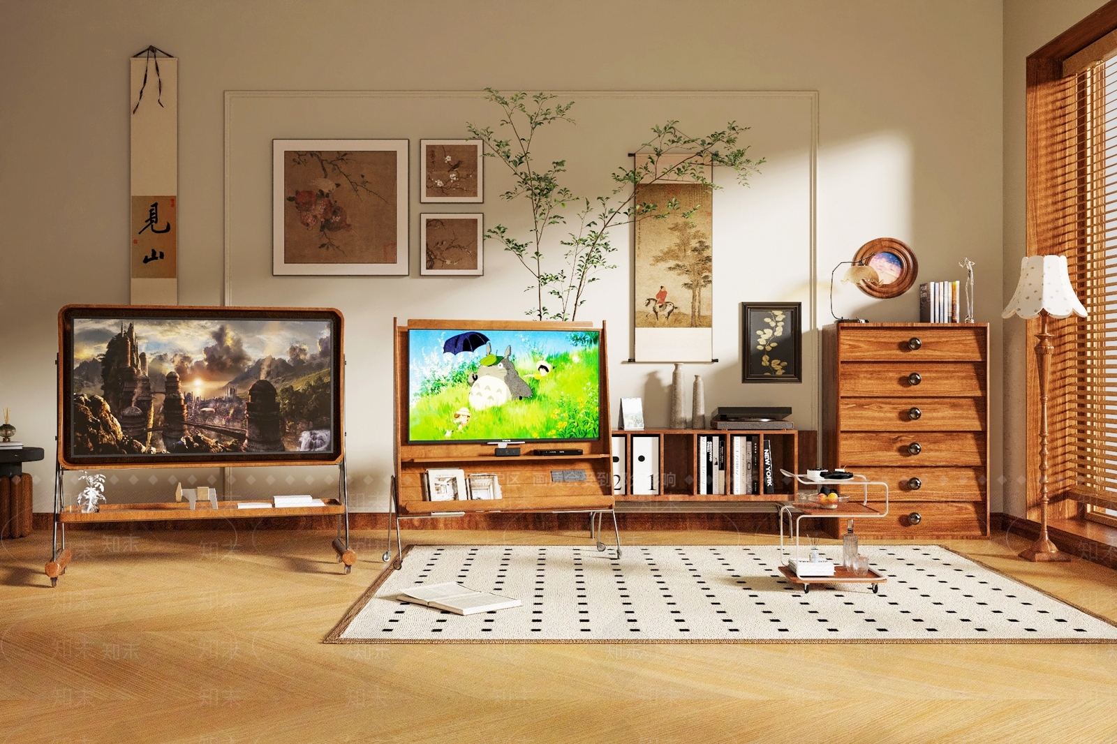 中古风电视柜3D模型下载【ID:1228563218】