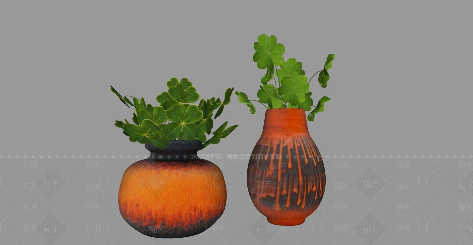 复古盆栽SU模型下载【ID:1228568418】