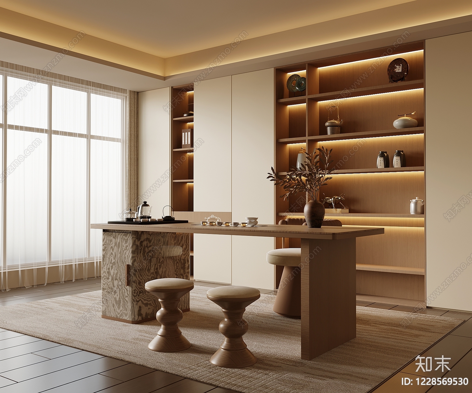 茶室3D模型下载【ID:1228569530】