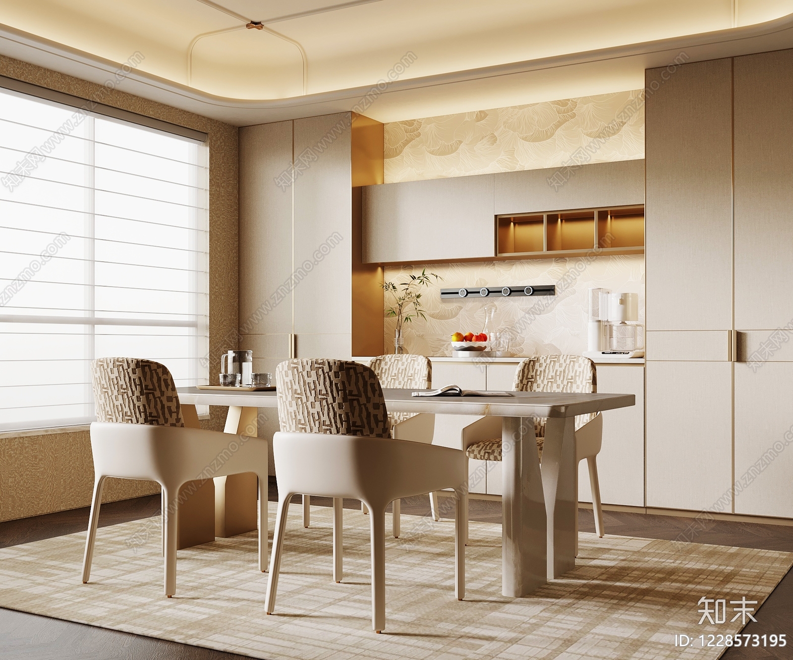 轻奢家居餐厅3D模型下载【ID:1228573195】