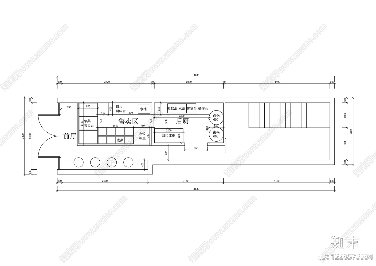 其他餐饮空间cad施工图下载【ID:1228573534】