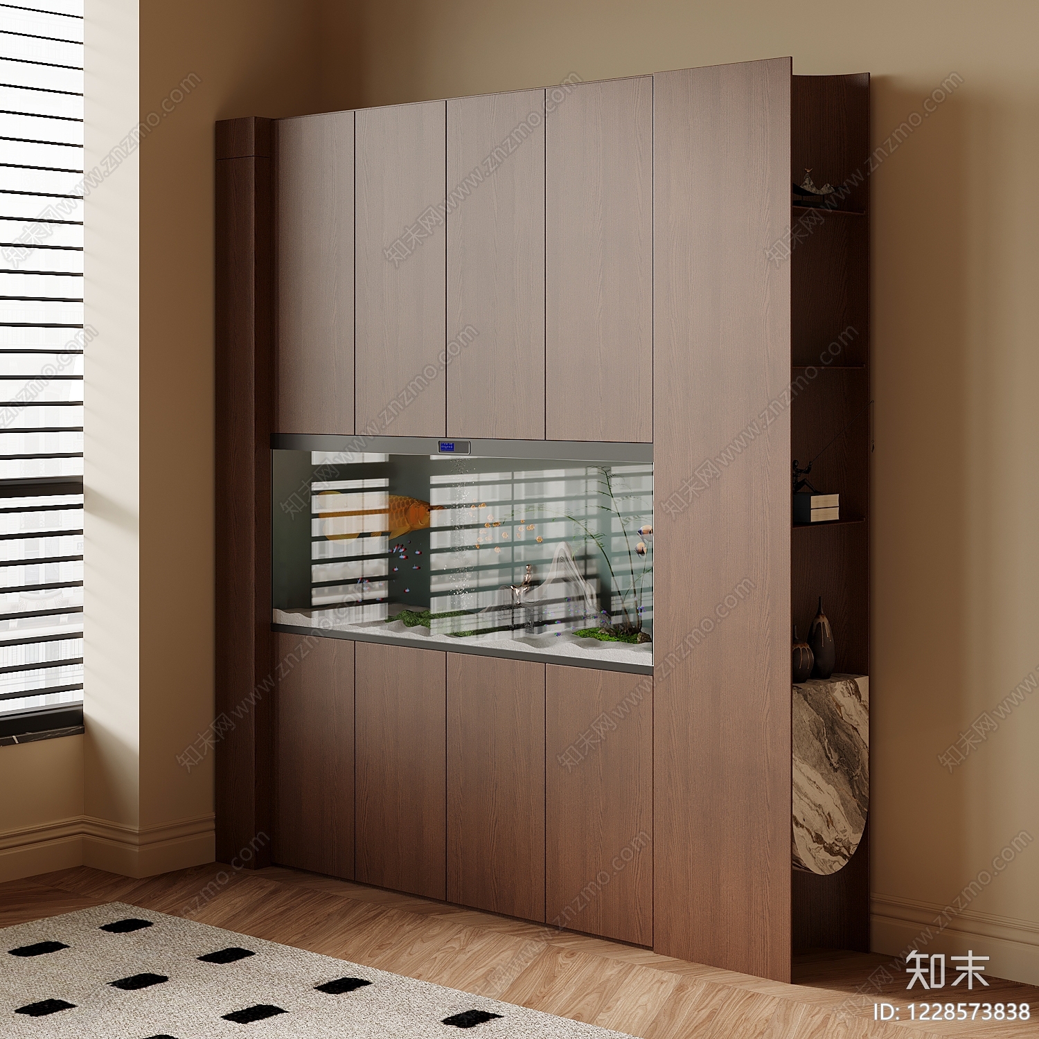 现代简约储物柜3D模型下载【ID:1228573838】