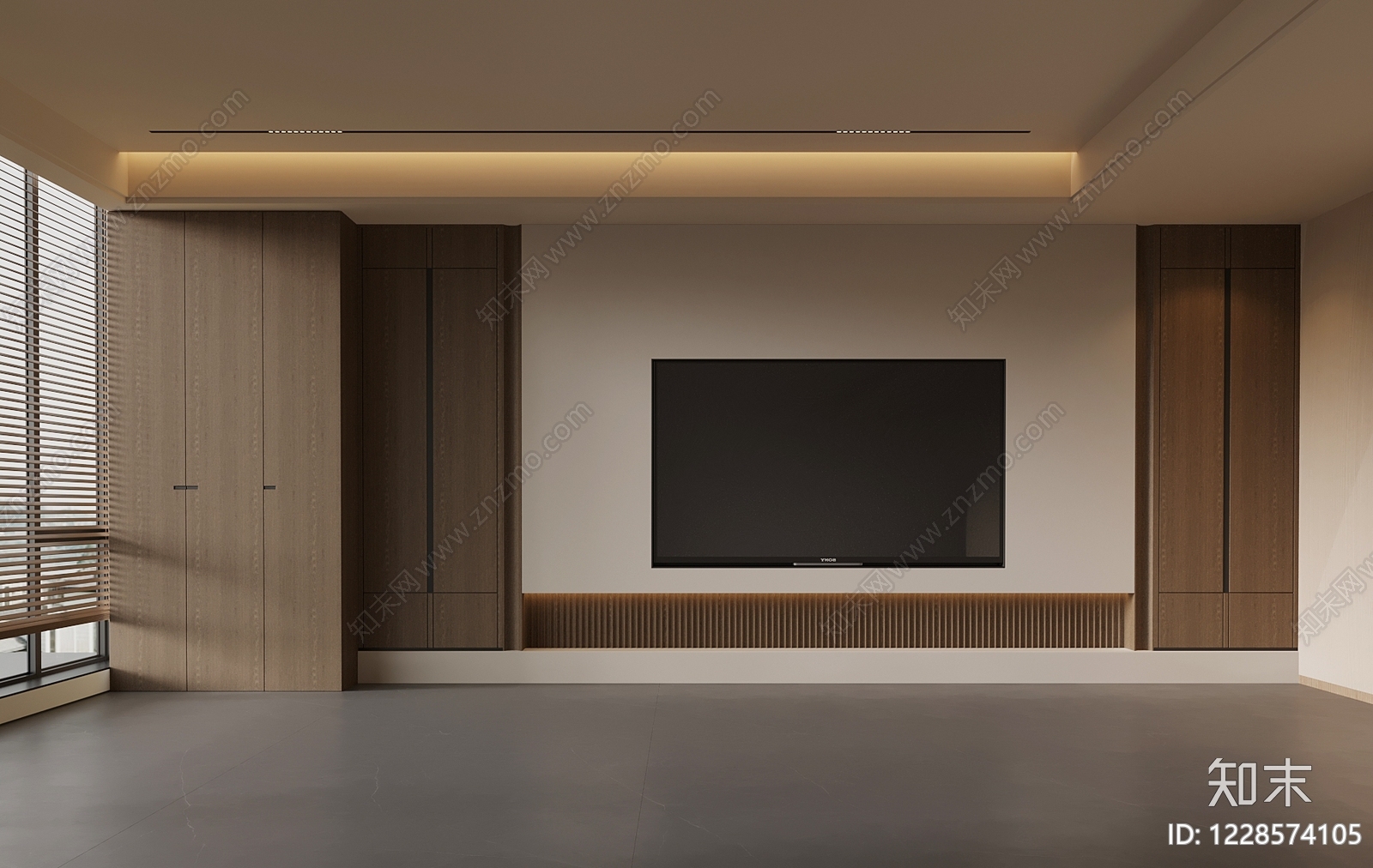 意式极简电视背景墙3D模型下载【ID:1228574105】