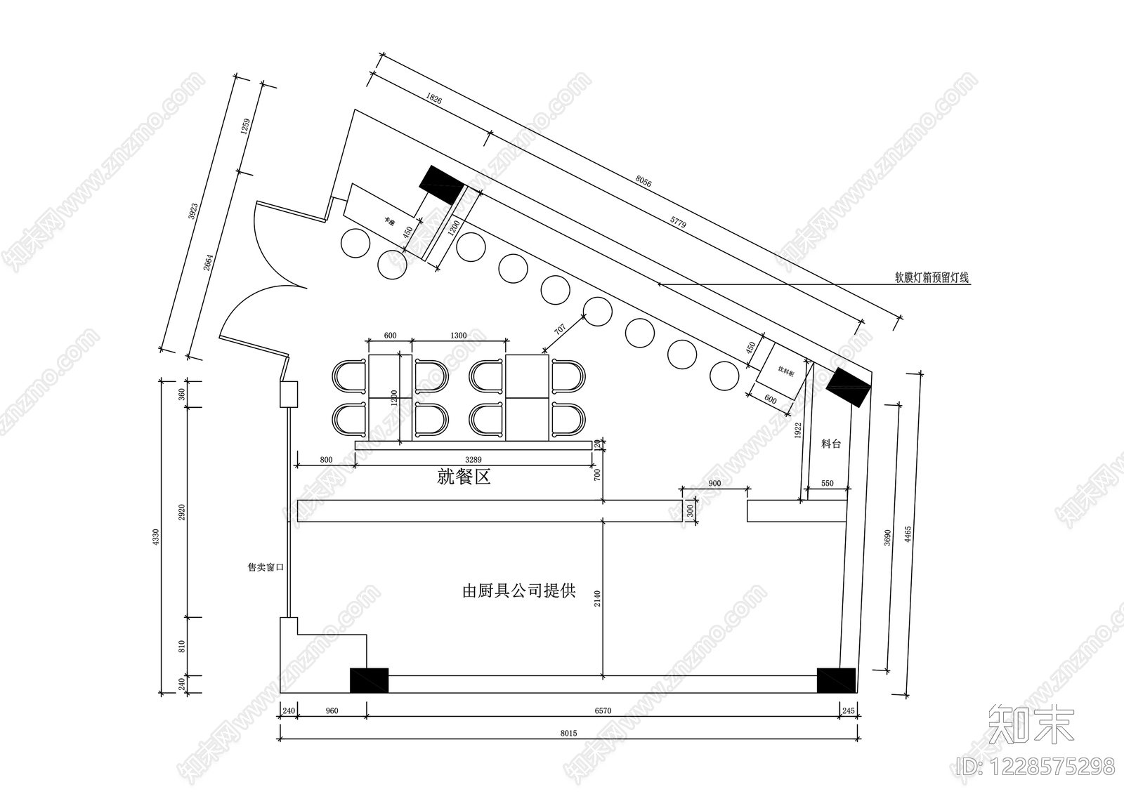 其他餐饮空间cad施工图下载【ID:1228575298】