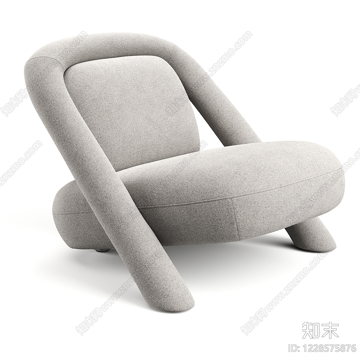 现代单人沙发3D模型下载【ID:1228575876】