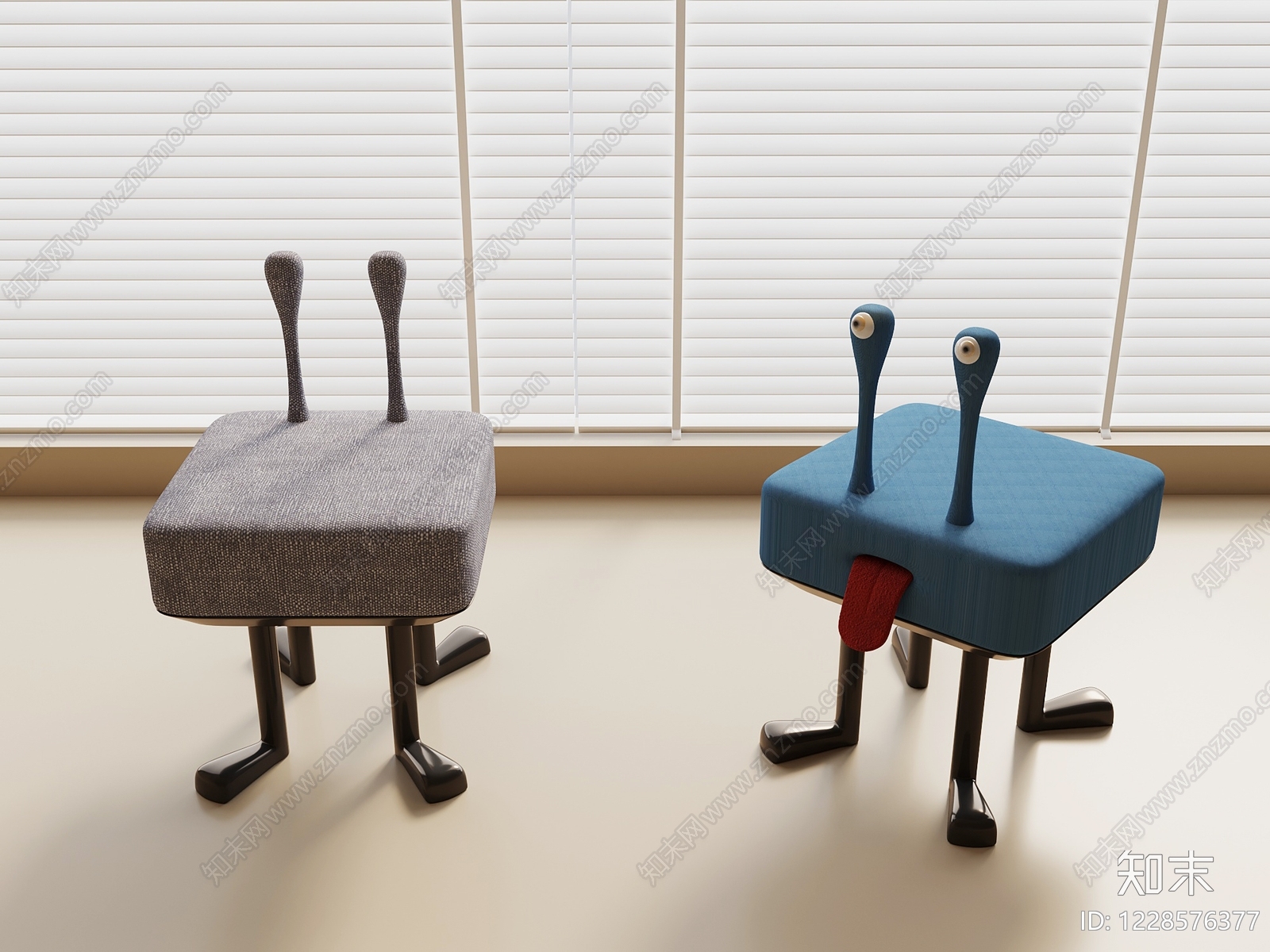 孟菲斯儿童椅3D模型下载【ID:1228576377】