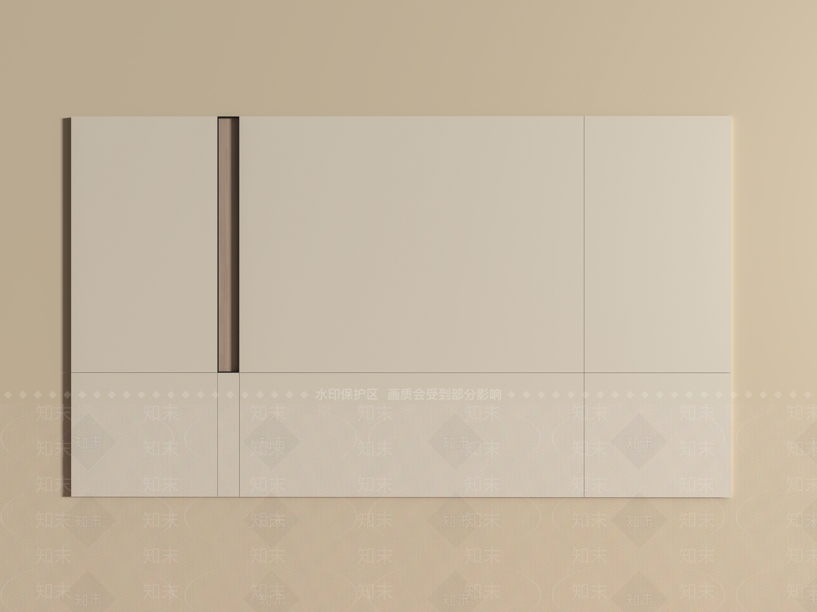 极简床头背景墙3D模型下载【ID:1228579117】