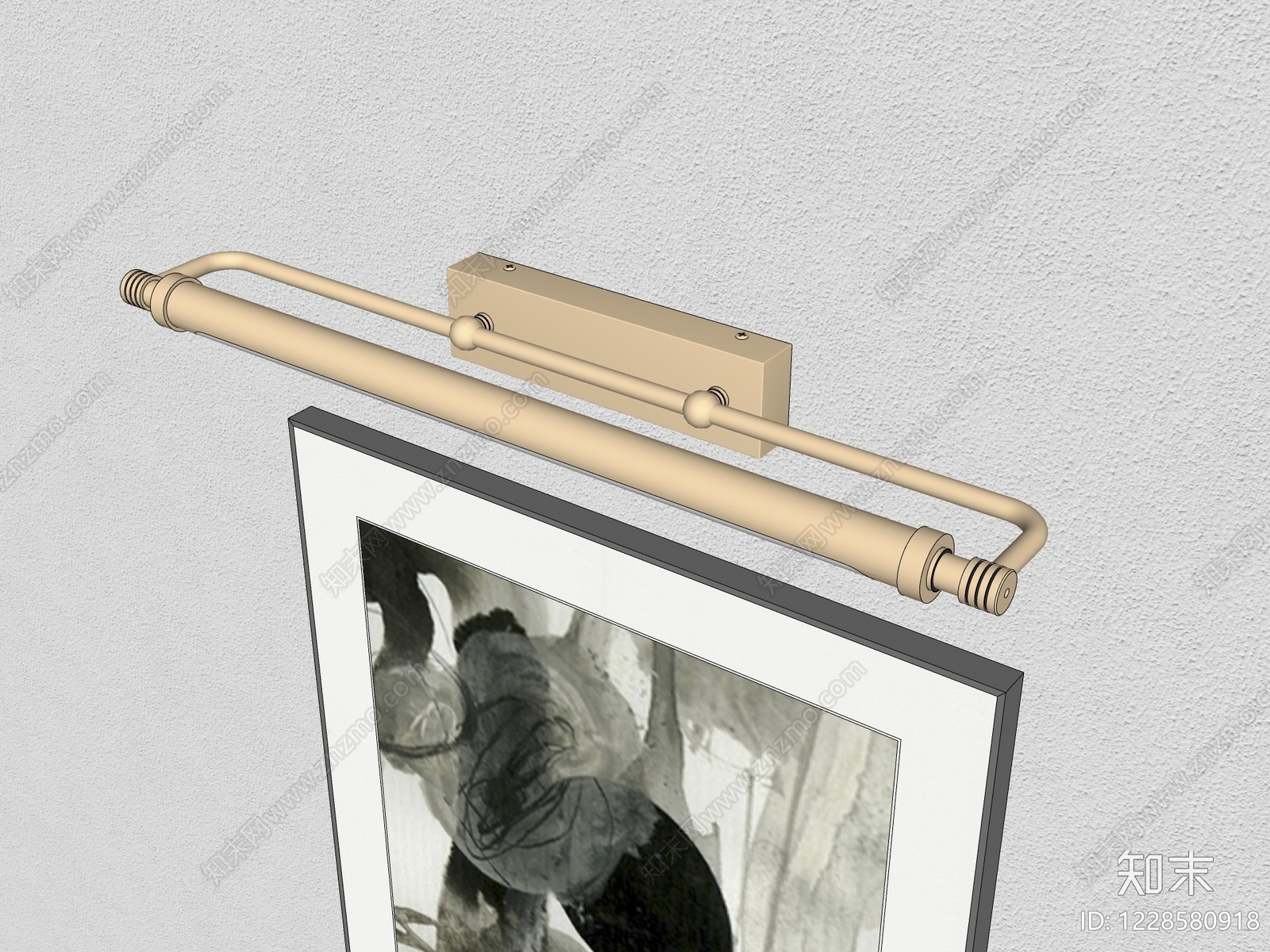 轻奢长条壁灯SU模型下载【ID:1228580918】