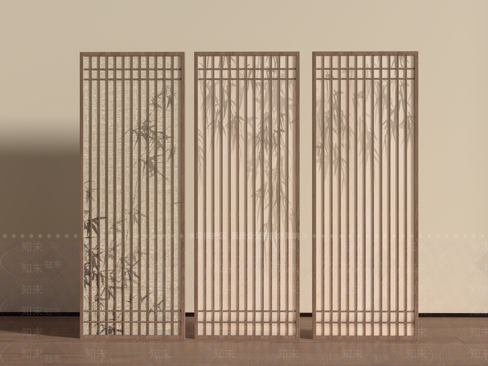 日式屏风3D模型下载【ID:1228579356】