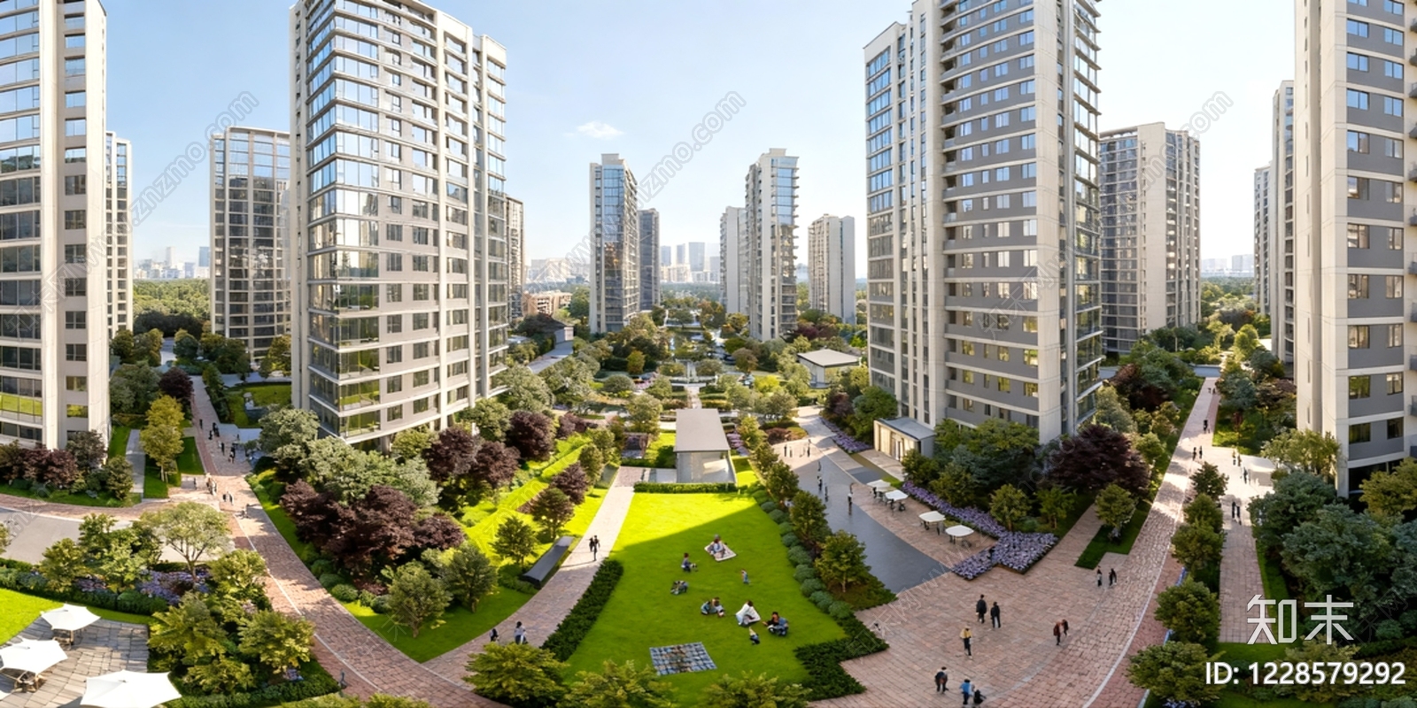 现代小区HDR贴图下载【ID:1228579292】