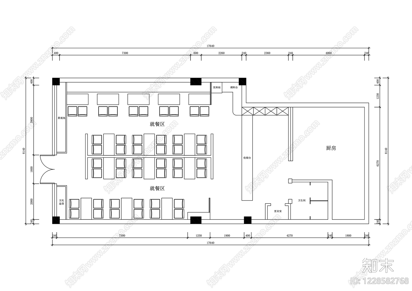 其他餐饮空间cad施工图下载【ID:1228582768】