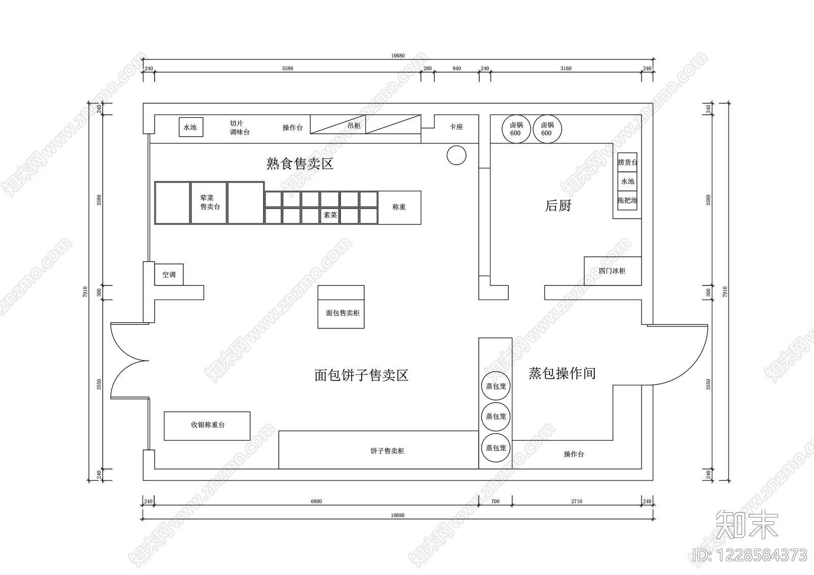 其他餐饮空间cad施工图下载【ID:1228584373】