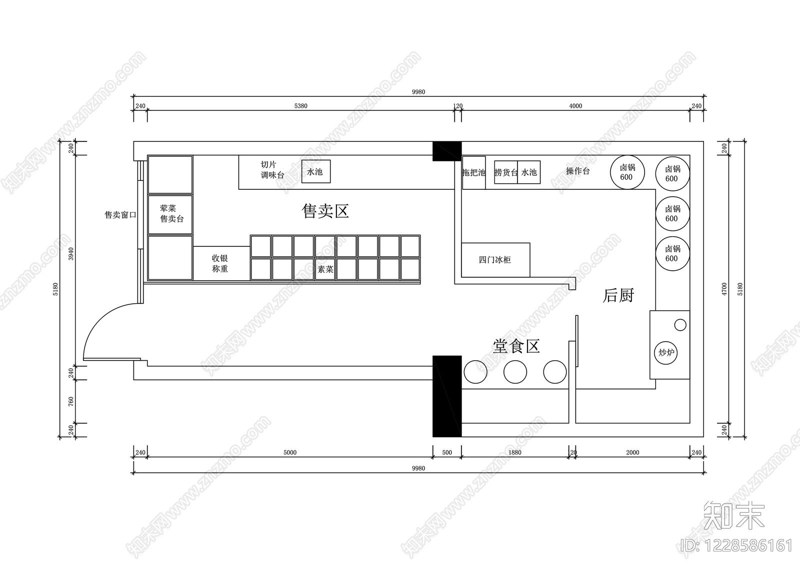 其他餐饮空间cad施工图下载【ID:1228586161】