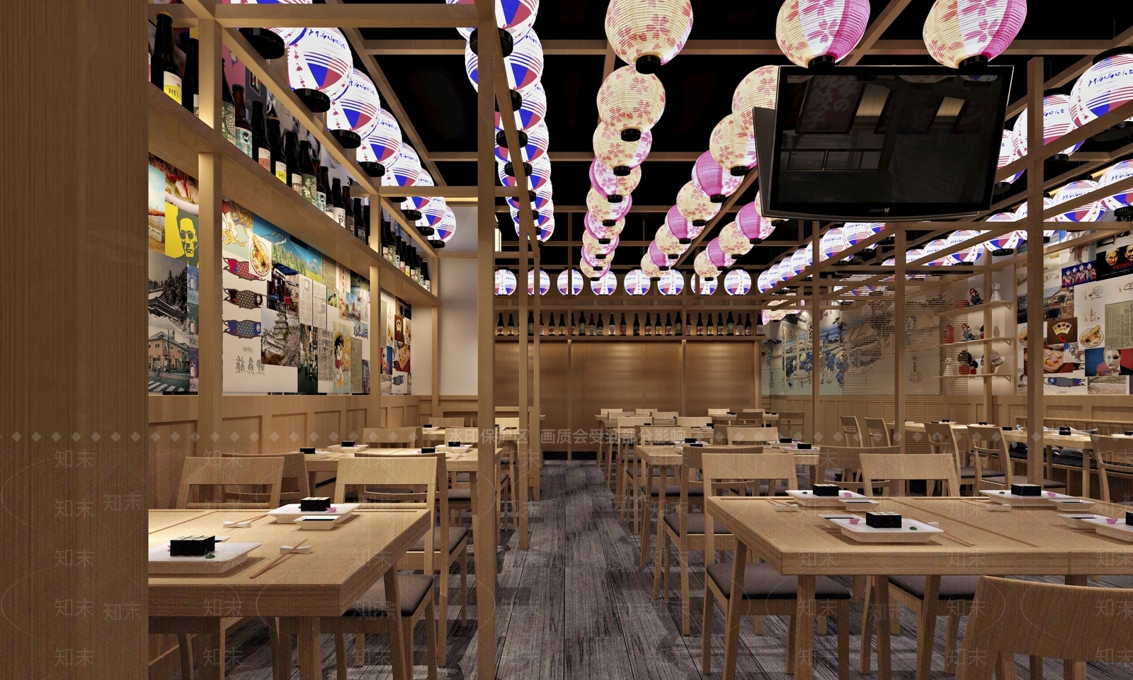 日式日料店3D模型下载【ID:1228588300】