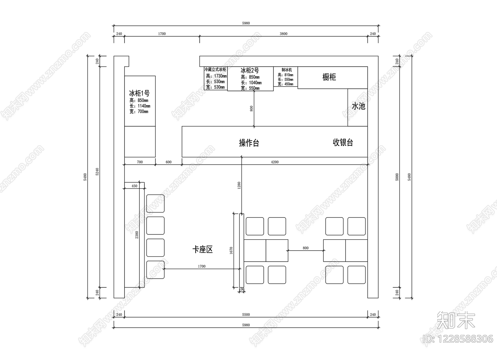 其他商业空间cad施工图下载【ID:1228588306】