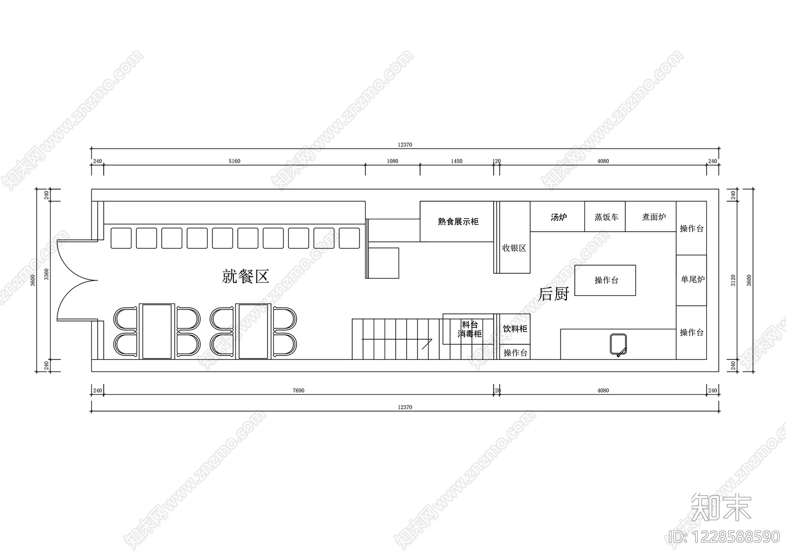 其他餐饮空间cad施工图下载【ID:1228588590】