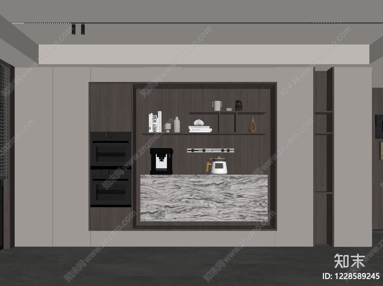 意式极简餐边柜SU模型下载【ID:1228589245】