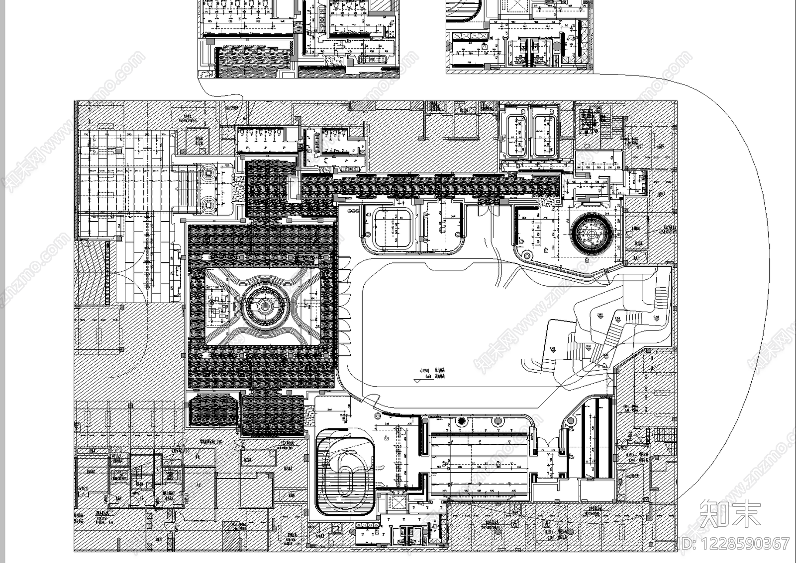 售楼处cad施工图下载【ID:1228590367】