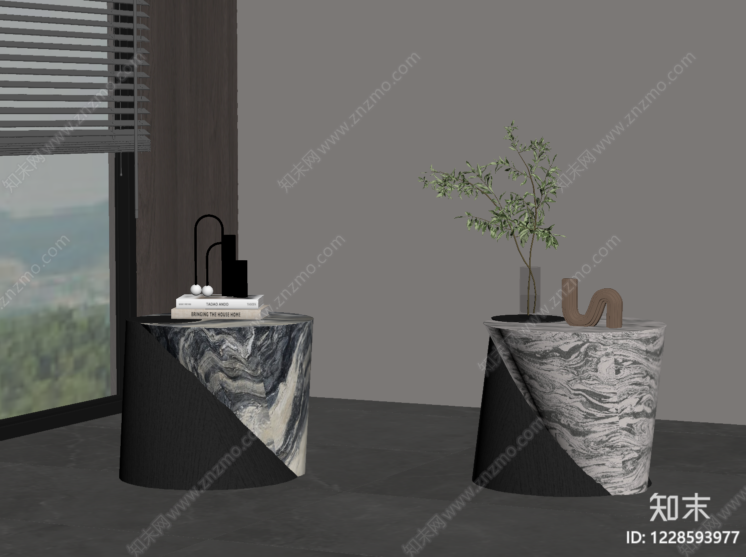 意式极简边几SU模型下载【ID:1228593977】