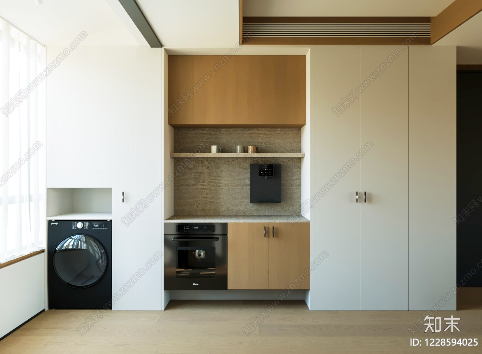 现代简约餐边柜SU模型下载【ID:1228594025】