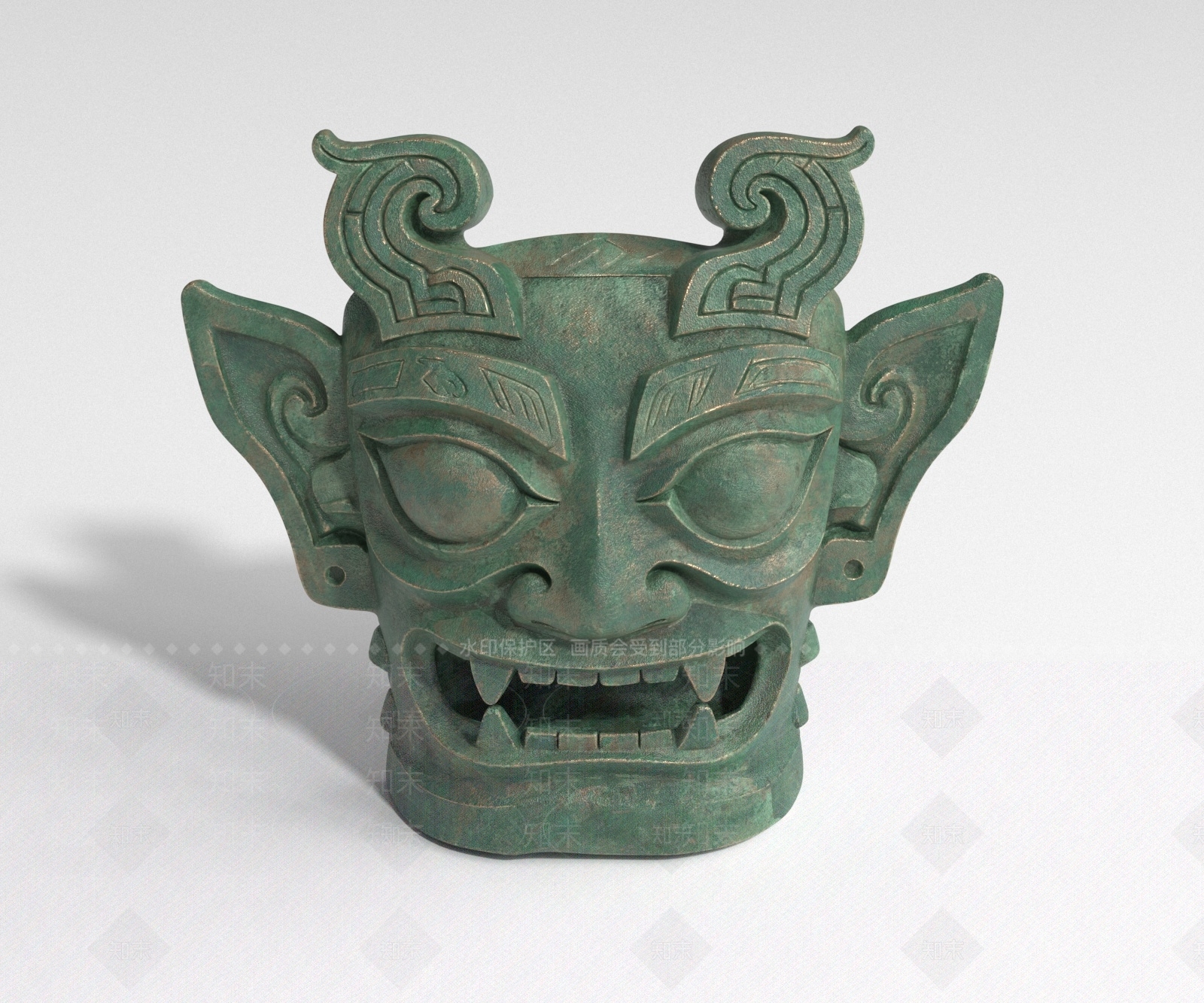 中式雕塑摆件3D模型下载【ID:1228602817】