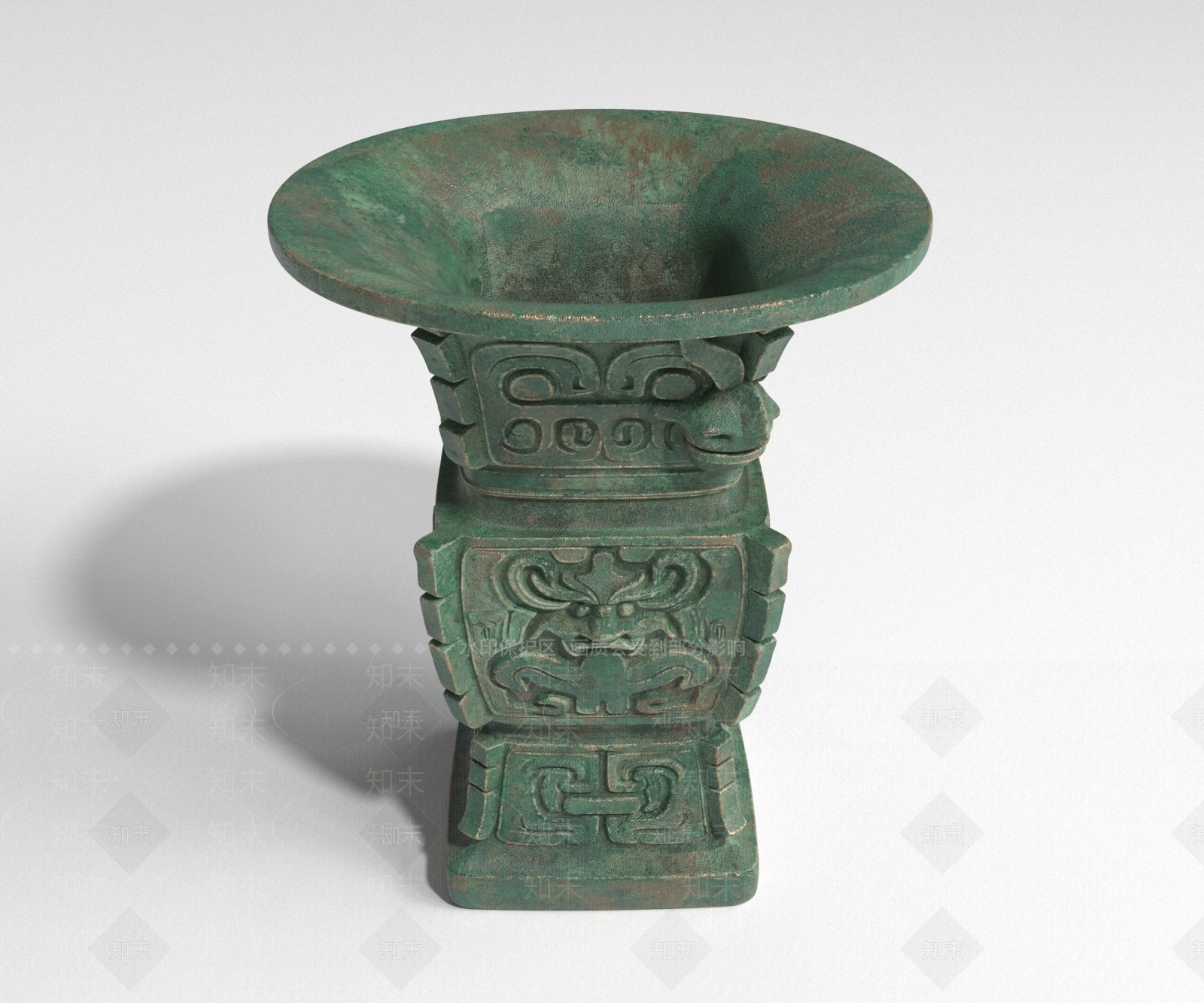 中式雕塑摆件3D模型下载【ID:1228603389】