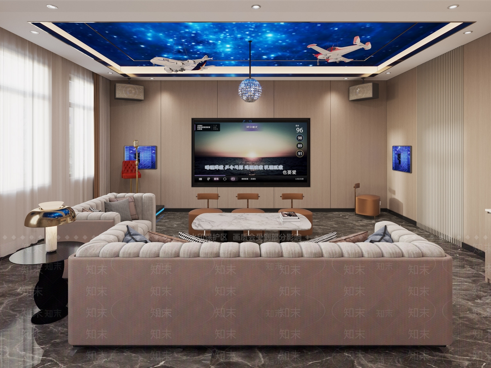轻奢影音室3D模型下载【ID:1228606318】