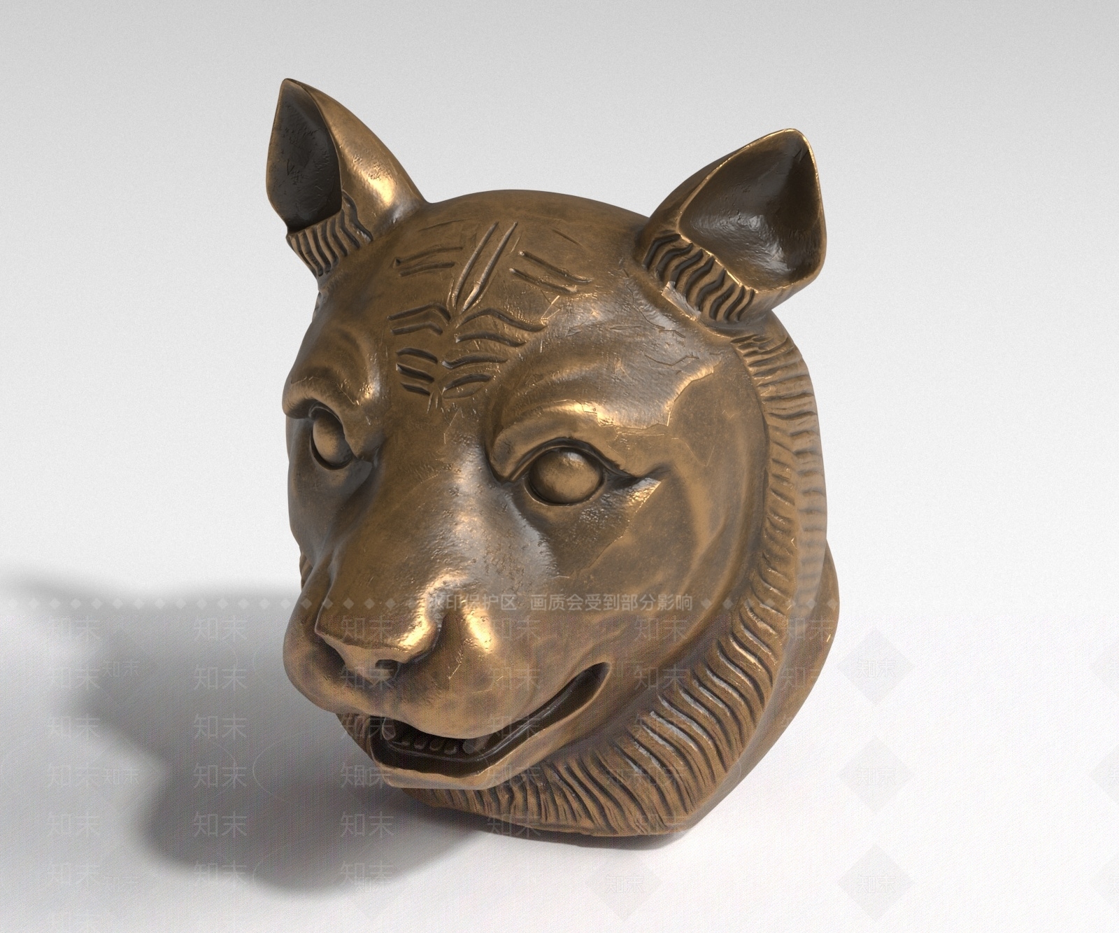 中式雕塑摆件3D模型下载【ID:1228609797】