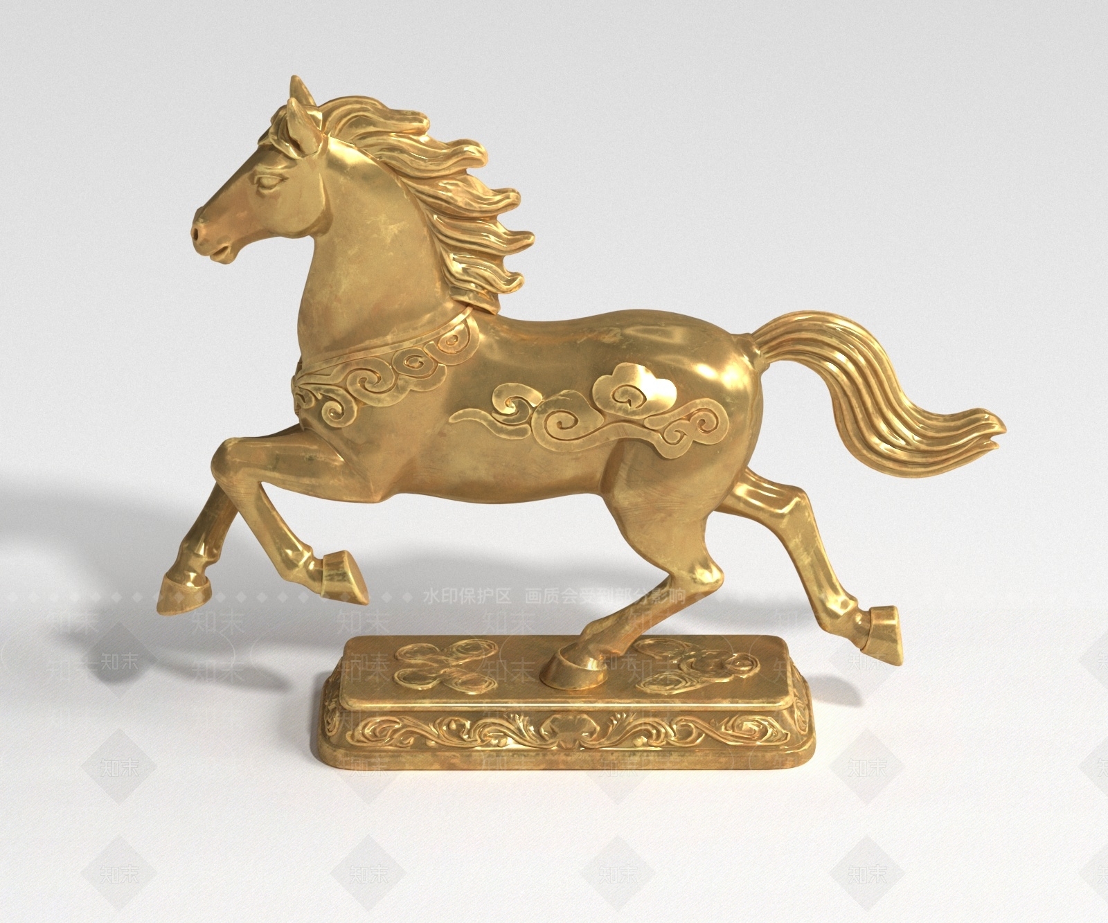 中式雕塑摆件3D模型下载【ID:1228614298】