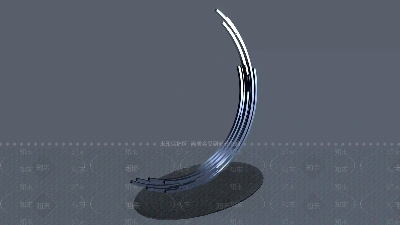 未来主义雕塑摆件3D模型下载【ID:1228626269】
