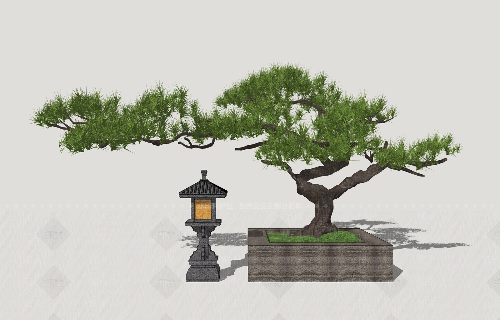 禅意庭院小品SU模型下载【ID:1228648316】