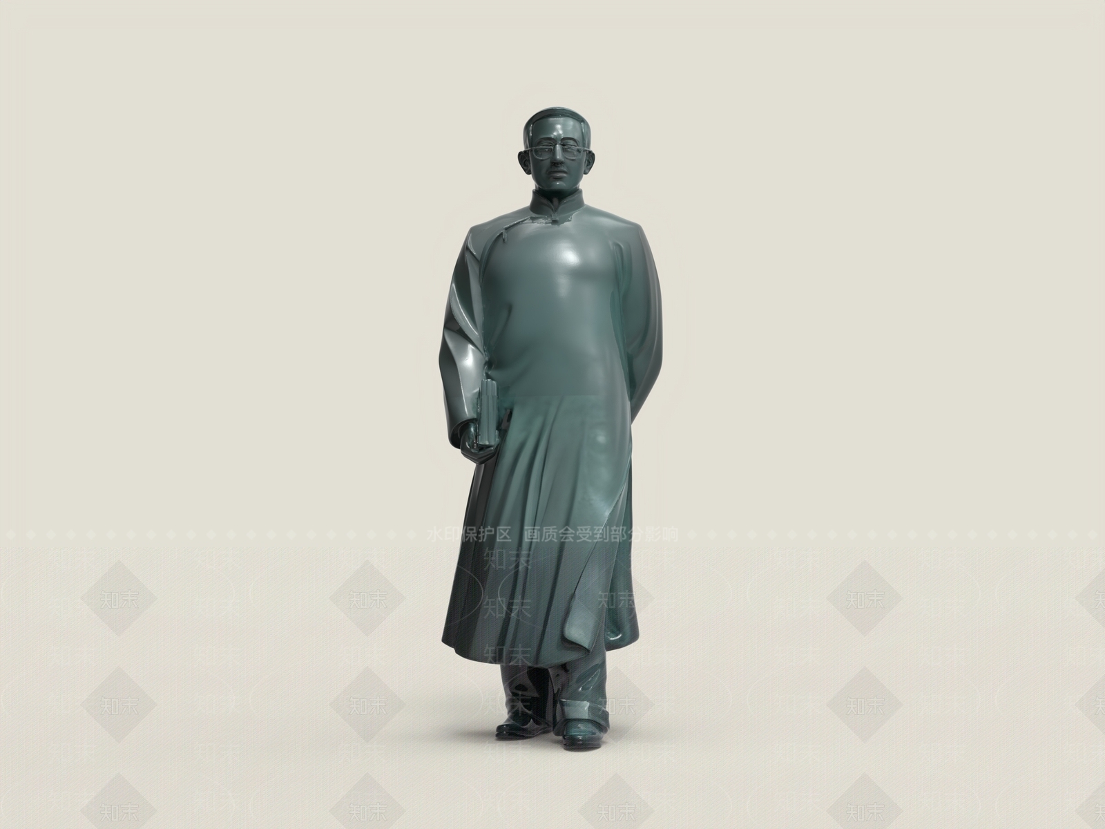 极简雕塑摆件3D模型下载【ID:1228649135】
