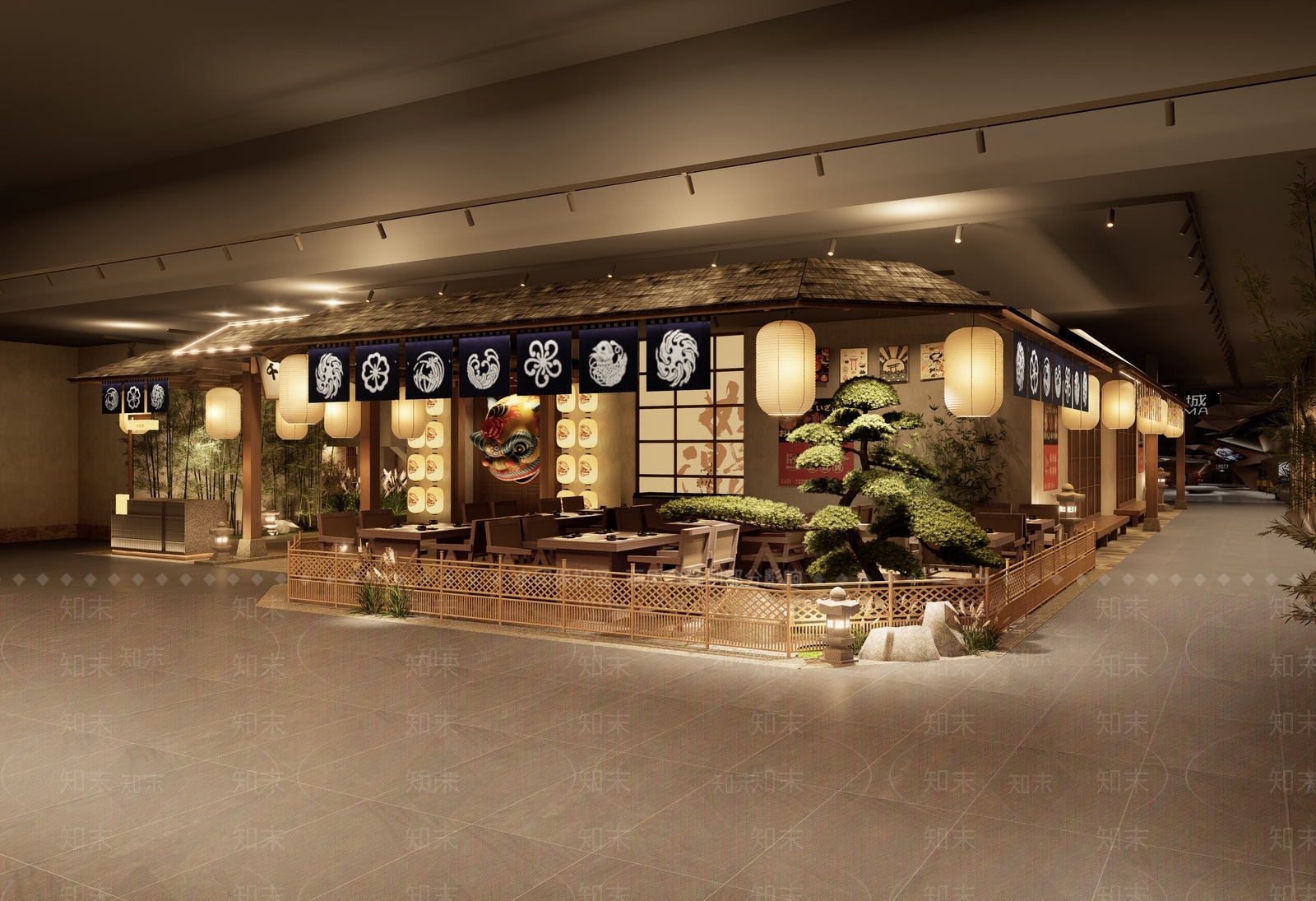日式日料店SU模型下载【ID:1228654001】