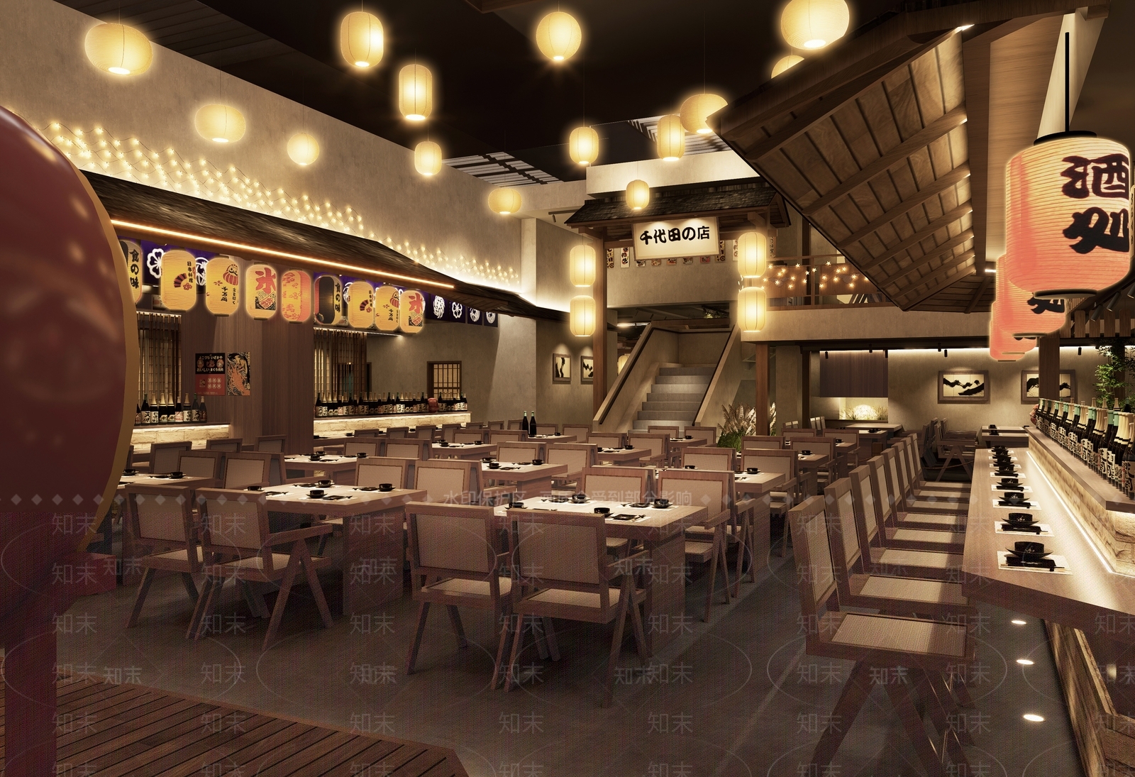 日式日料店SU模型下载【ID:1228654001】