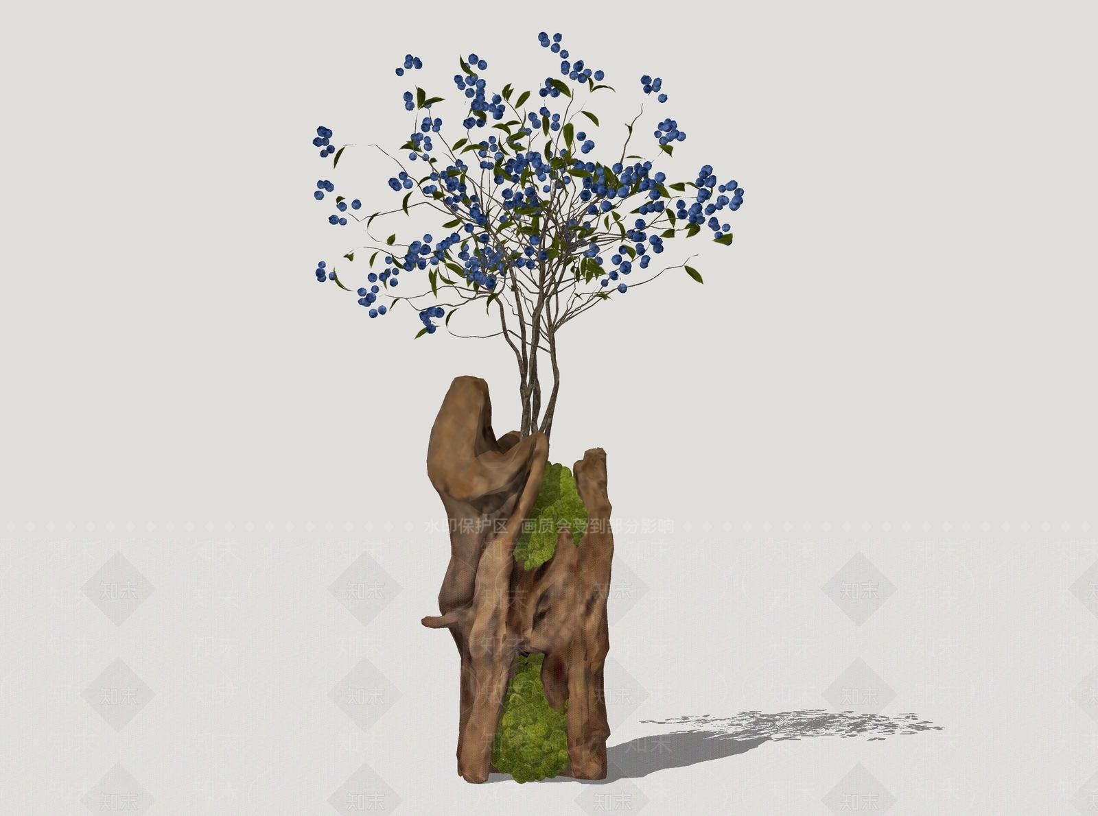 侘寂绿植摆件SU模型下载【ID:1228656056】