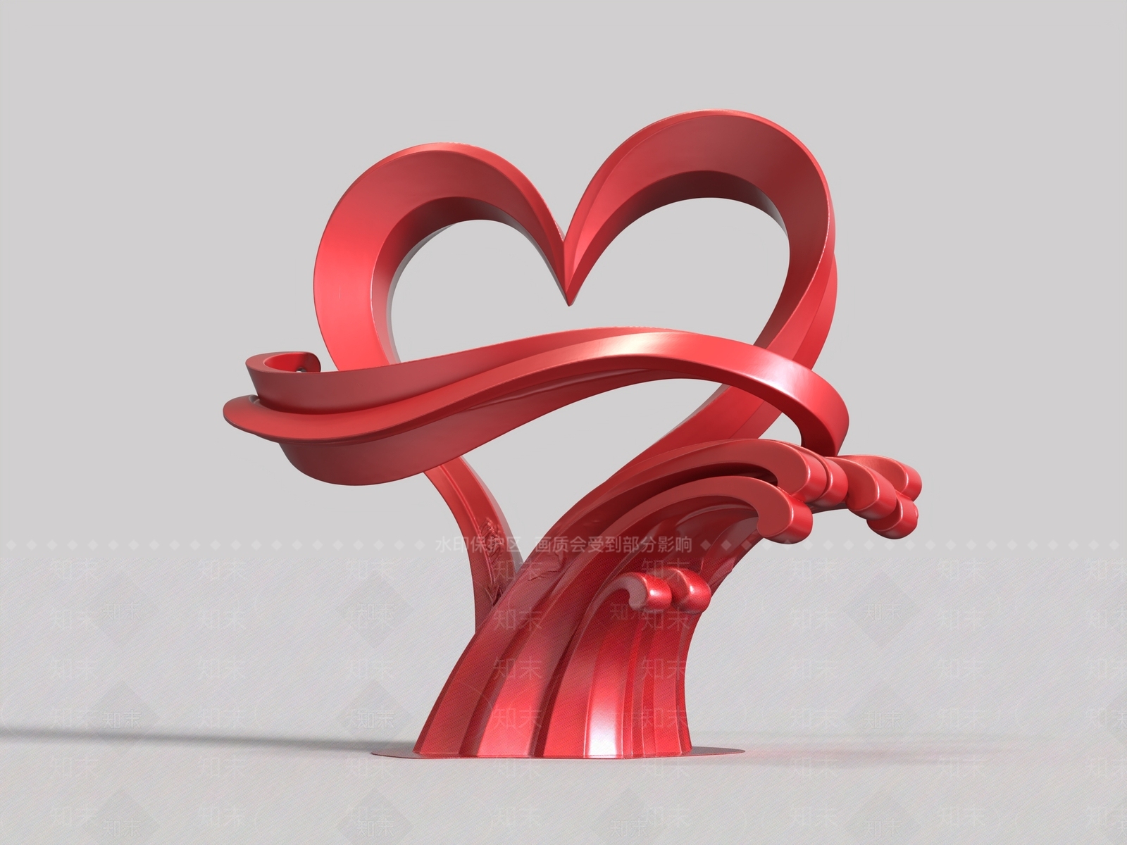 现代雕塑摆件3D模型下载【ID:1228668270】
