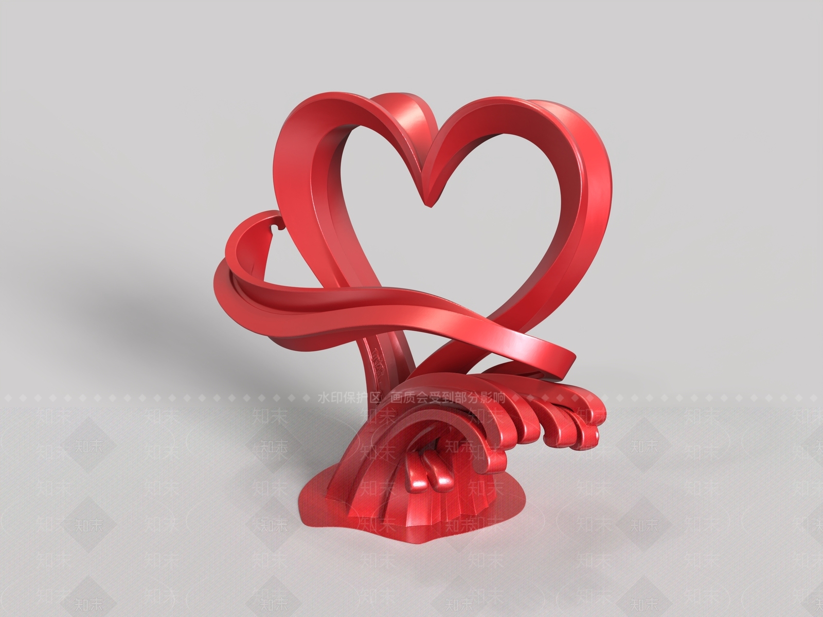 现代雕塑摆件3D模型下载【ID:1228668270】