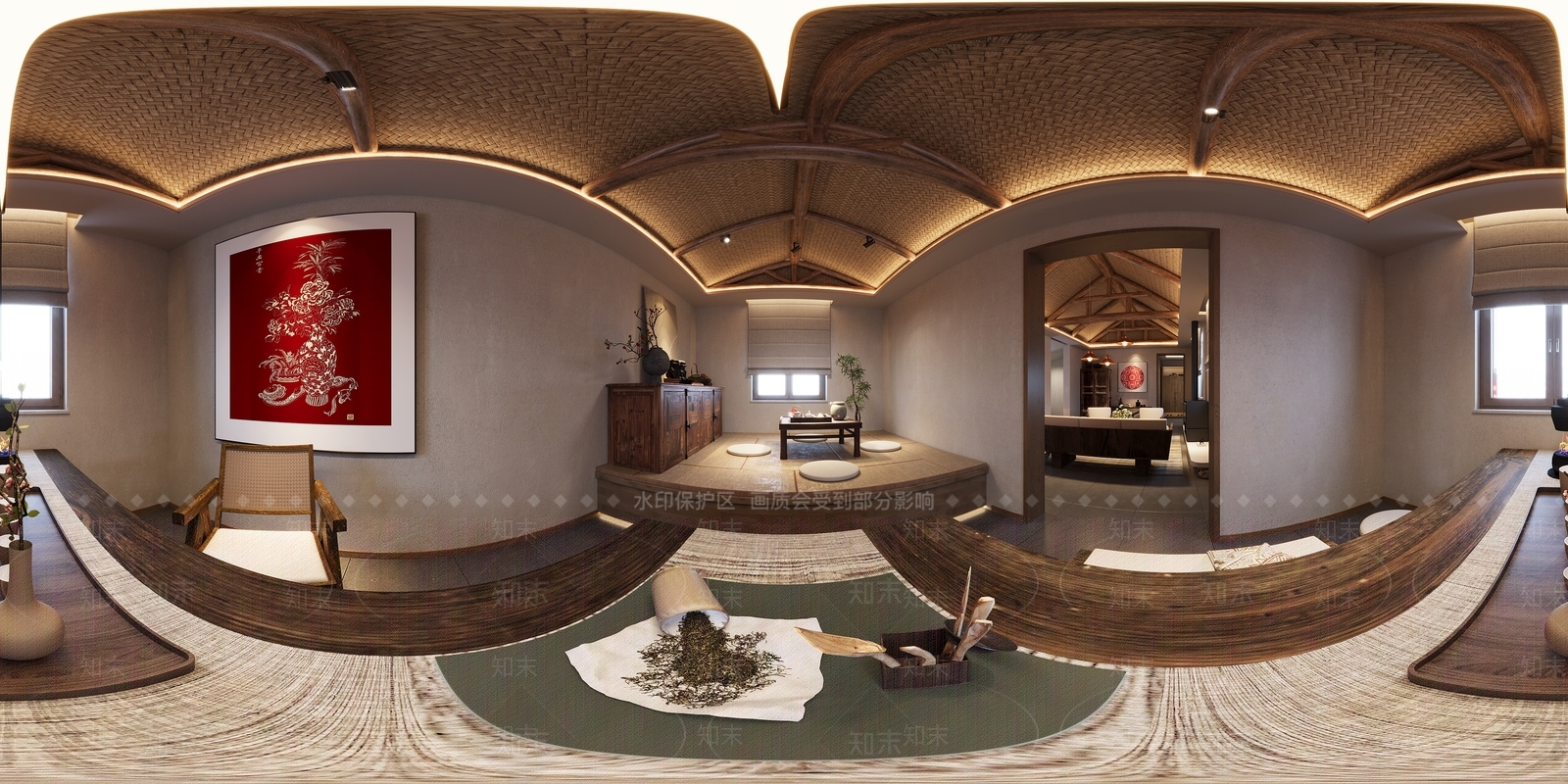 侘寂茶室3D模型下载【ID:1228669722】