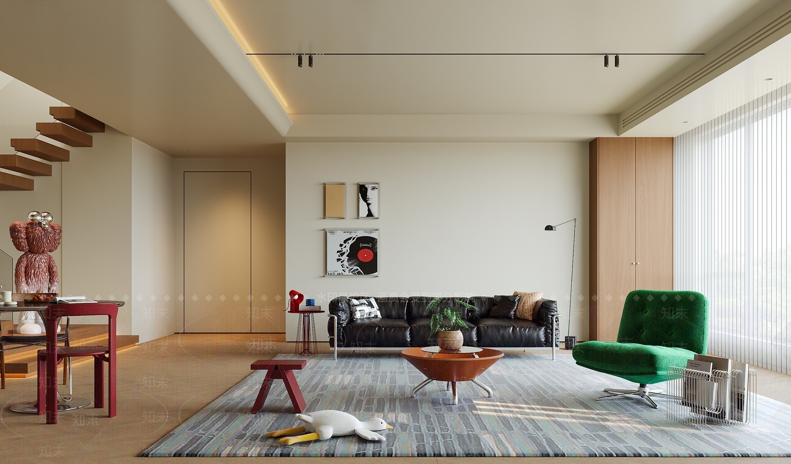 现代家居客厅3D模型下载【ID:1228669933】