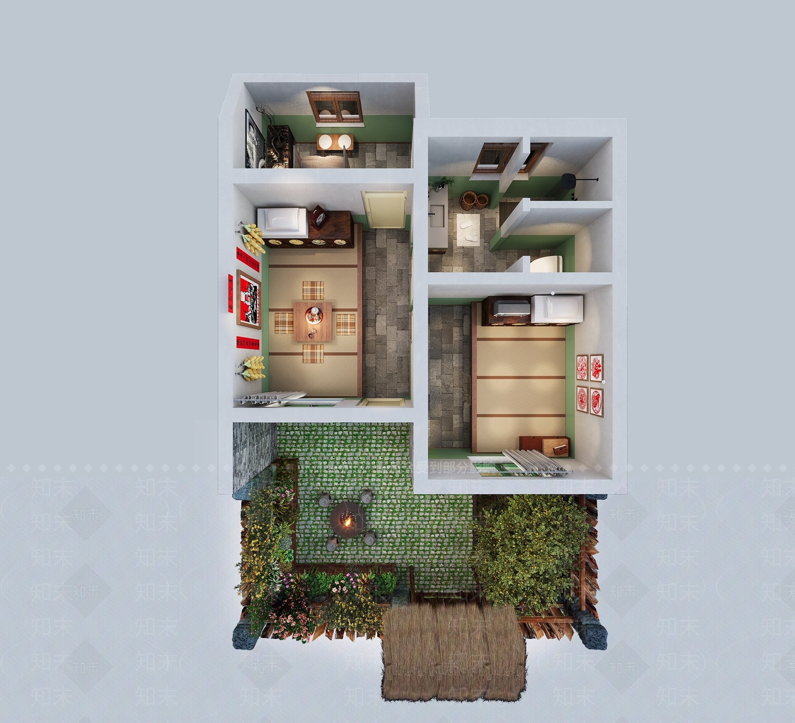 中式其他家装3D模型下载【ID:1228670485】