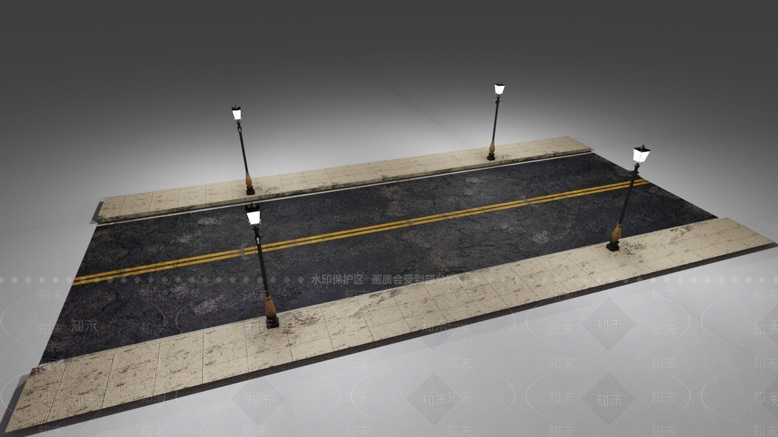 复古街道3D模型下载【ID:1228670913】