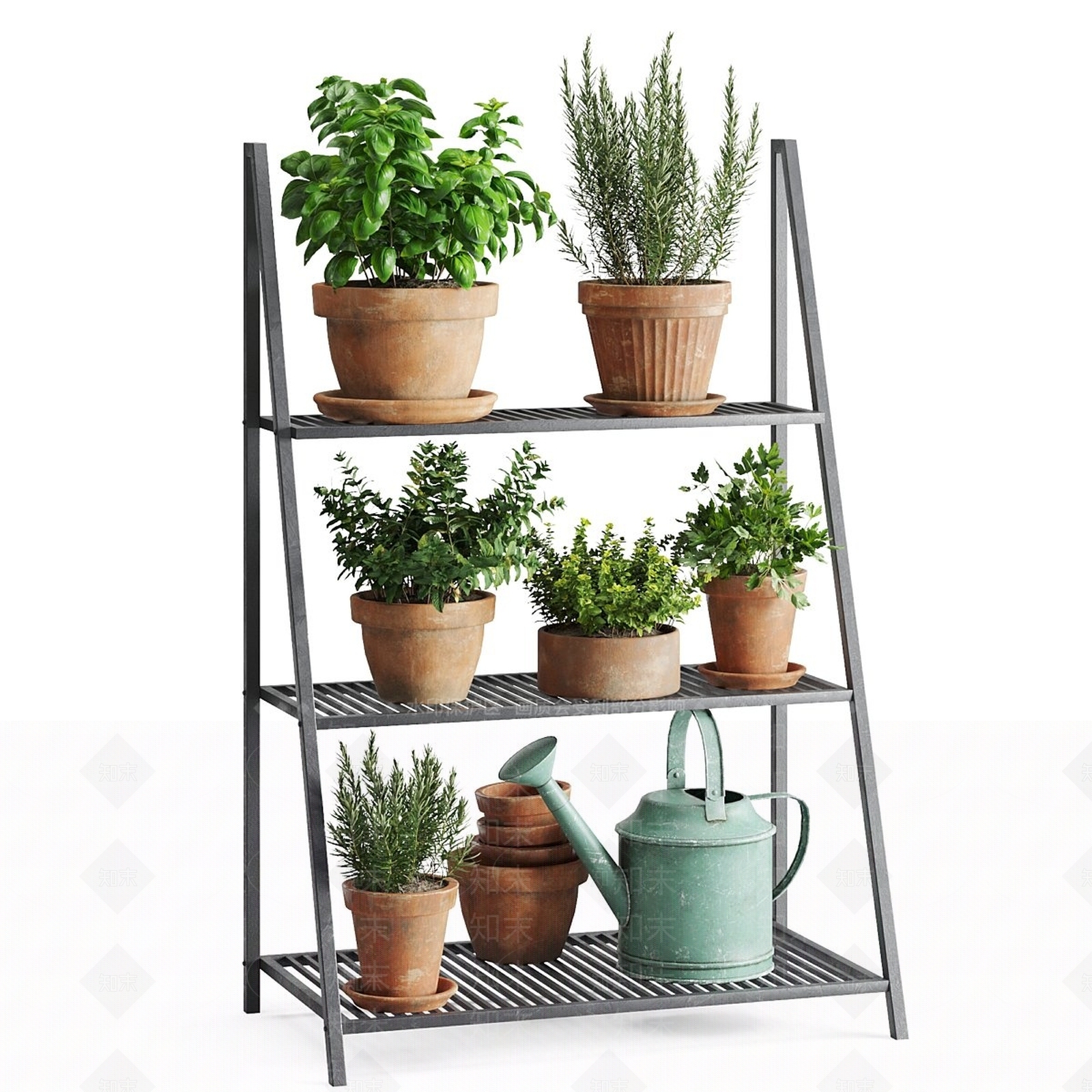 北欧花架3D模型下载【ID:1228673910】